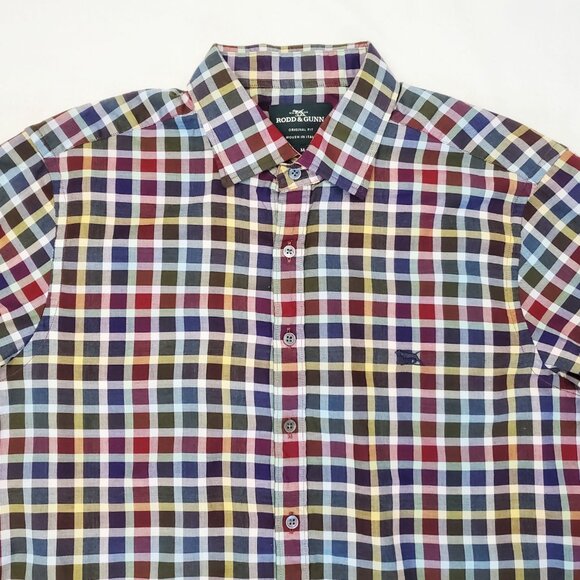 Rodd & Gunn Mens Button Down Shirt Coronation Pier Plaid Multicolor M - Picture 11 of 11